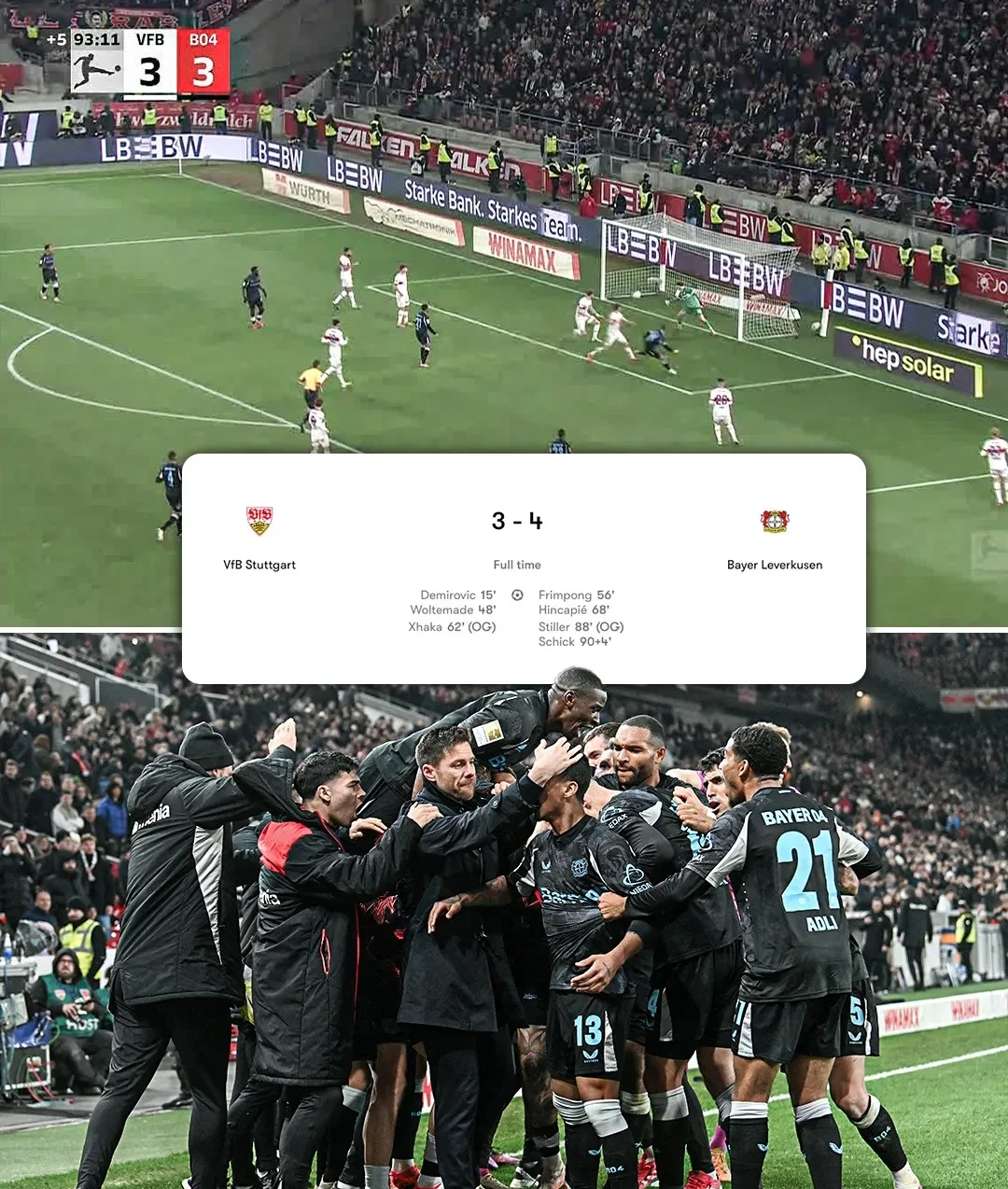 勒沃库森客场2-2逼平了斯图加特，硬仗难解的简单介绍